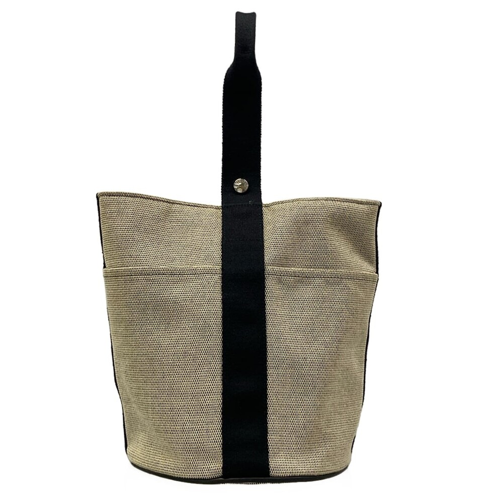 Hermes Saxo Mm White Black Canvas #351594H86B